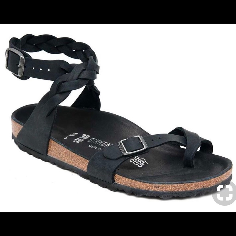 Birkenstock Yara braided black sandals
